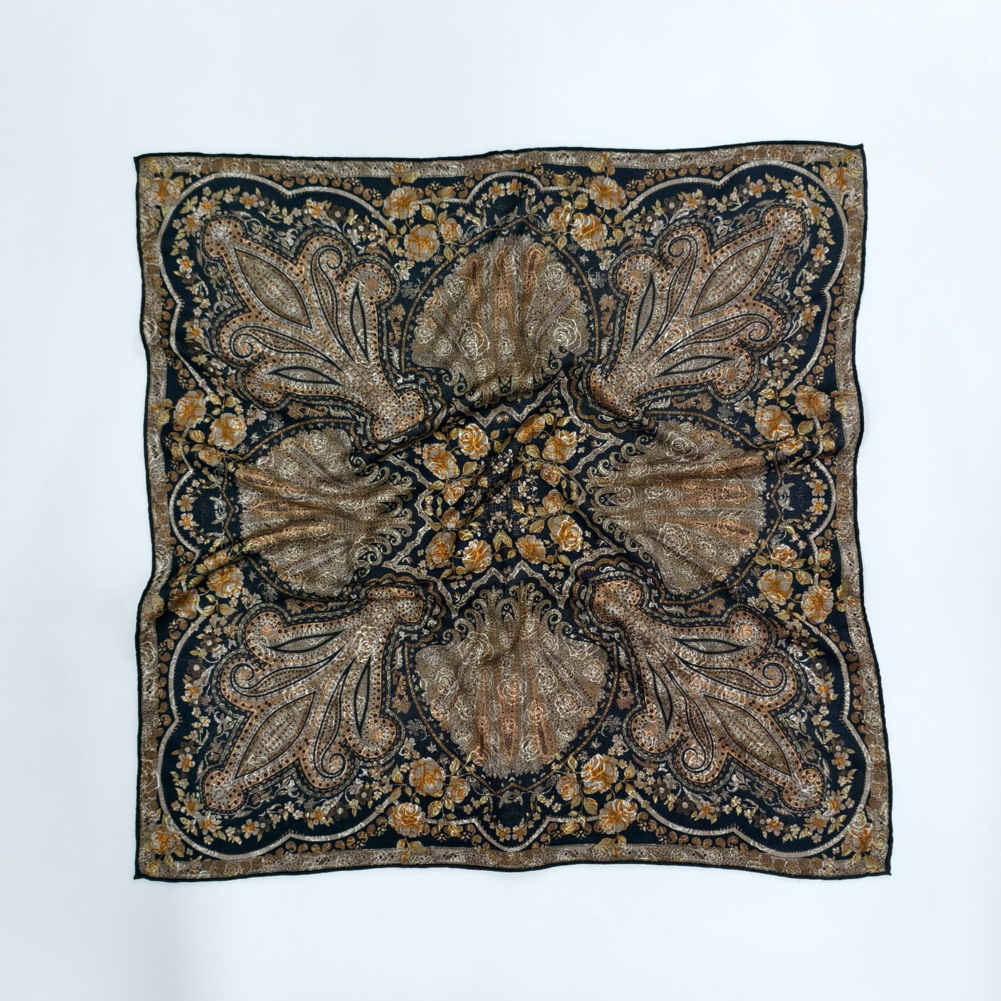 Sidenäsduk - Blå ränder | 68 CM