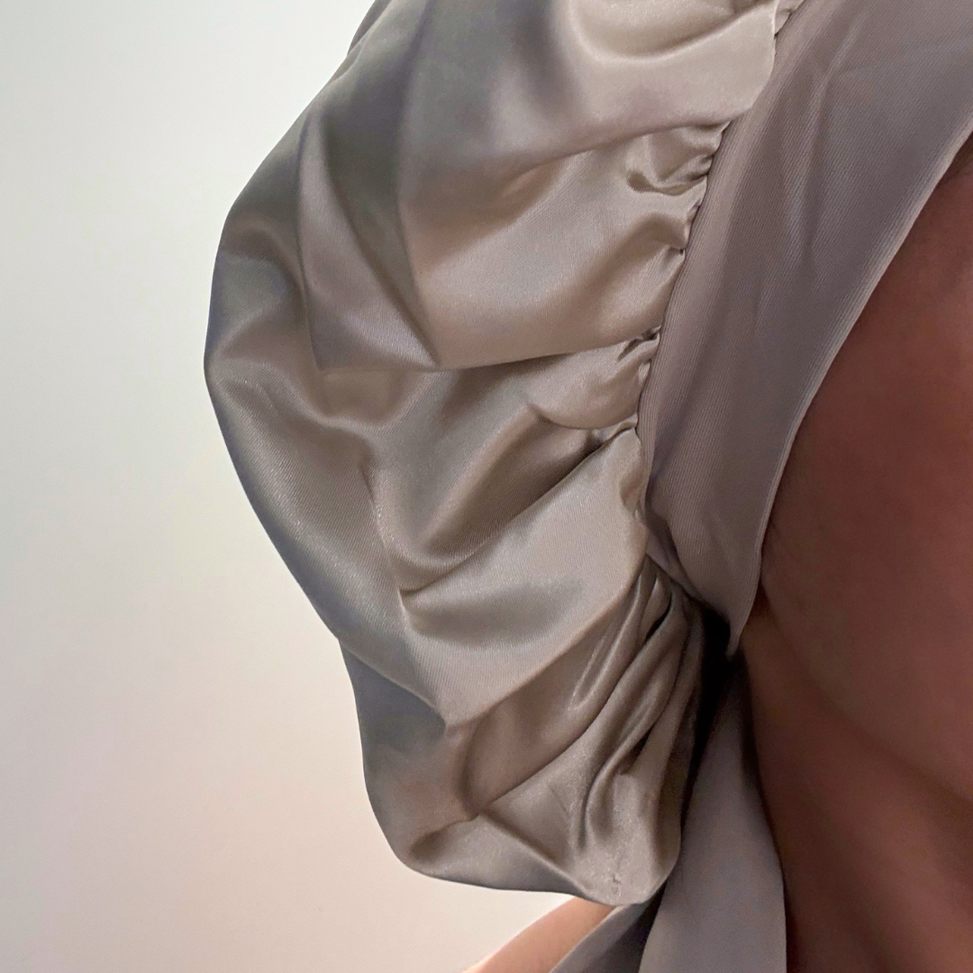 Lyxigt Siden Bonnet | Beige