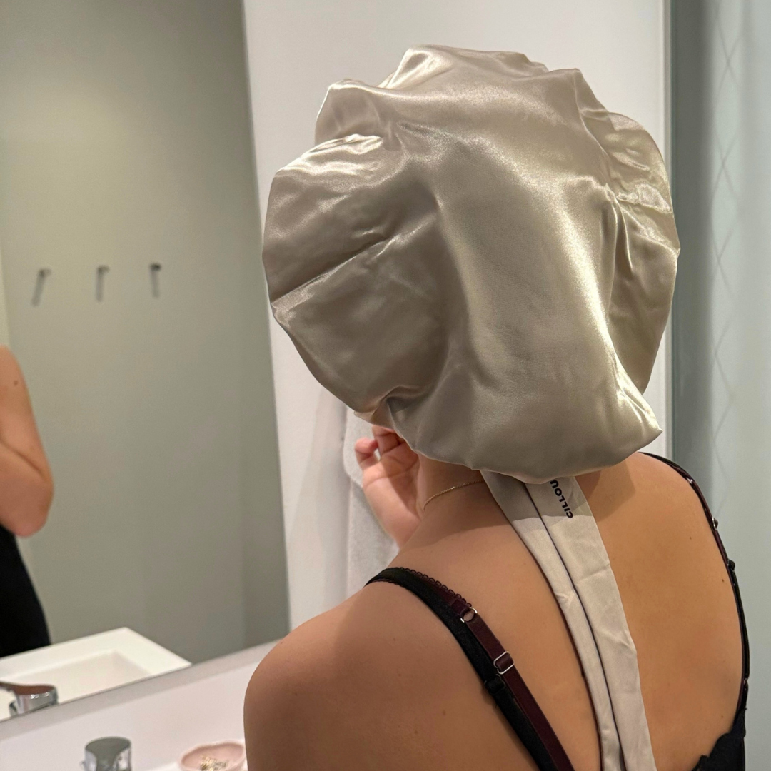 Lyxigt Siden Bonnet | Beige