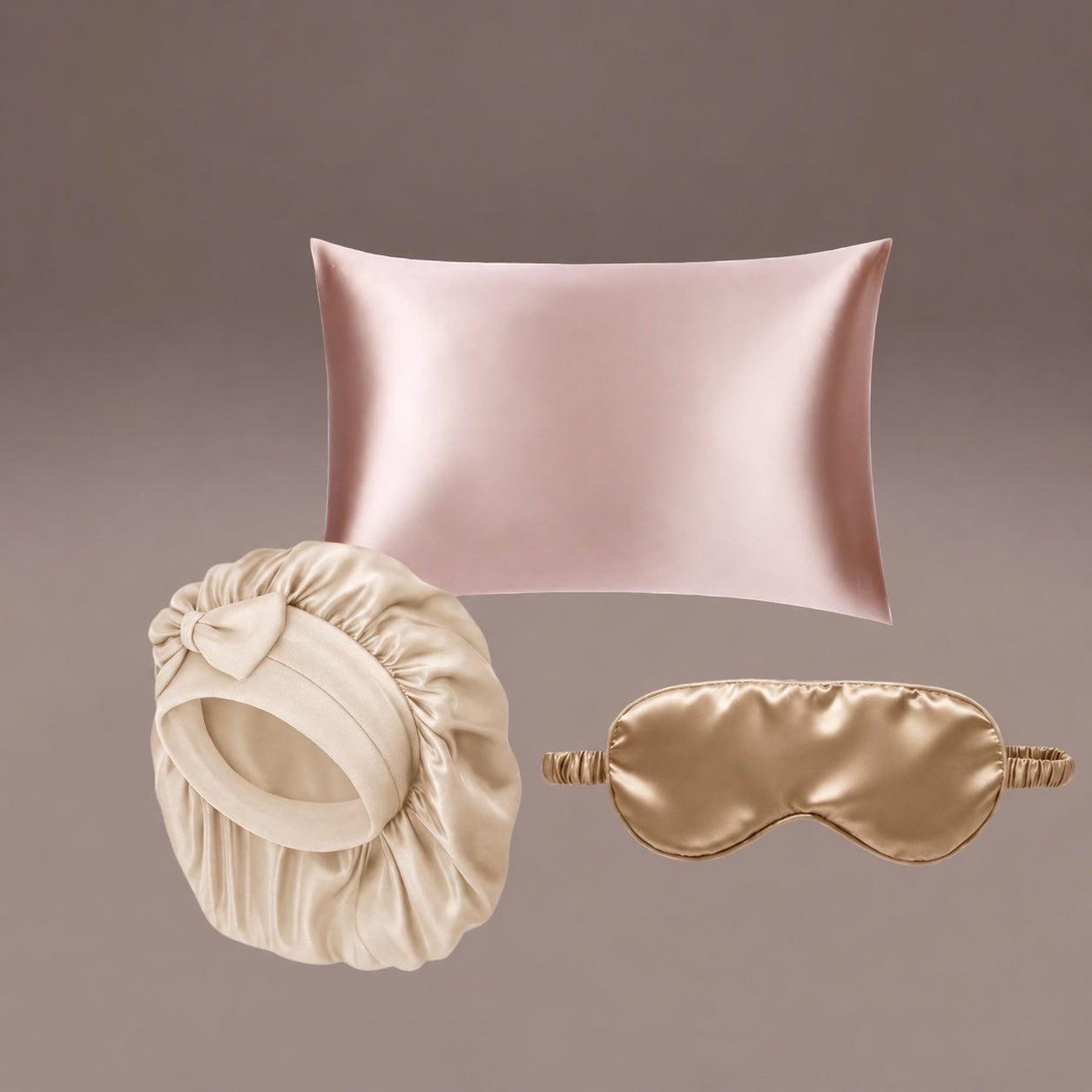 Sidenpaket för hår & hud – Örngott, Bonnet & Sovmask i 100 % Mulberry Siden