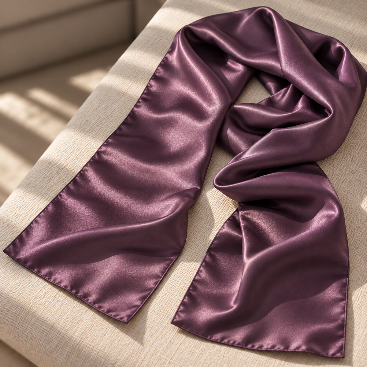 Signature sidenscarf | Aubergine | 55x175 cm
