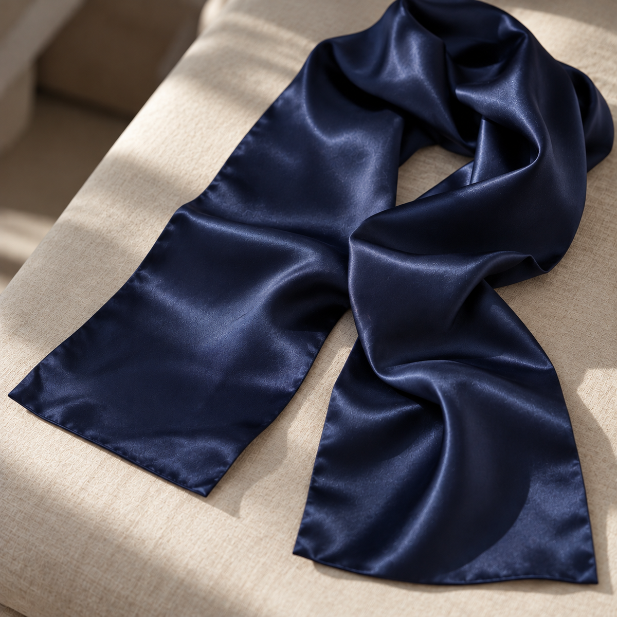 Signature sidenscarf | Navy Blue | 55x175 cm