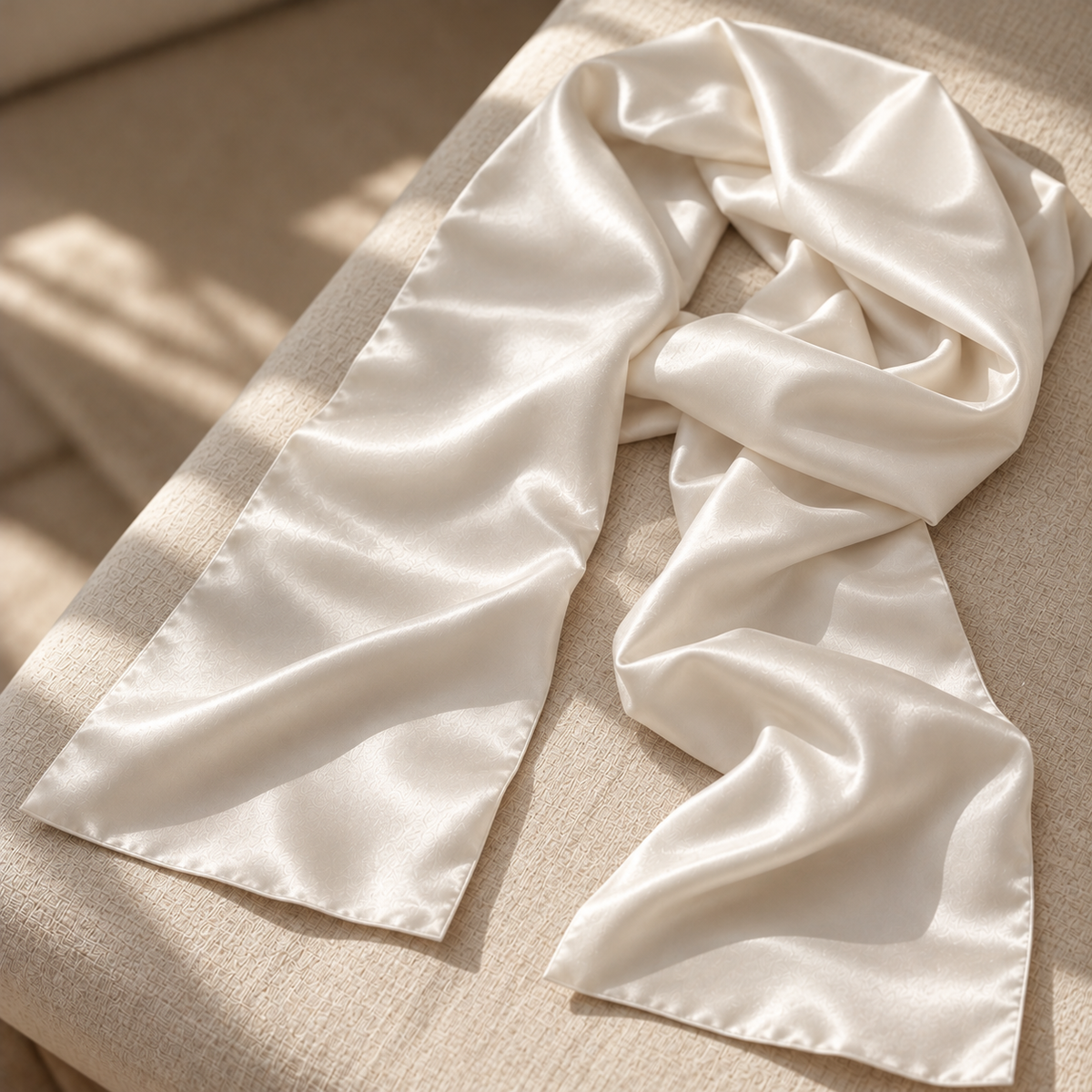 Signature sidenscarf | Off White | 55x175 cm