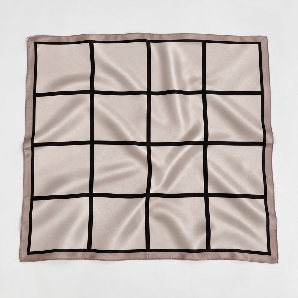 Sidensjal | Beige | 68 cm