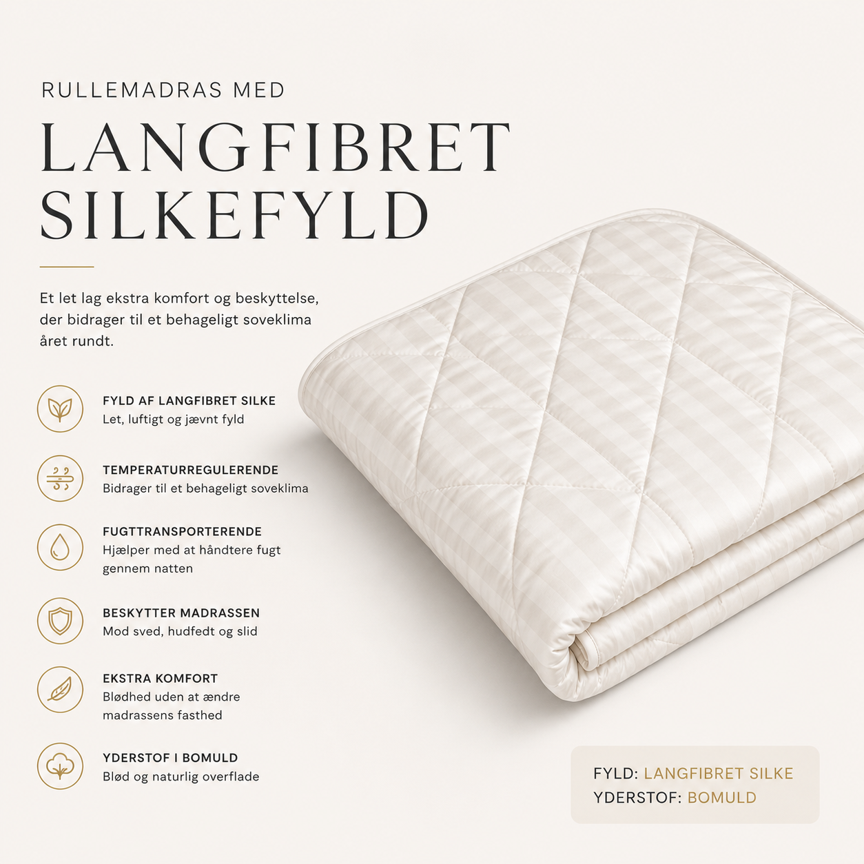 Premium Helårsdyne | Mulberry Sidenfyllning