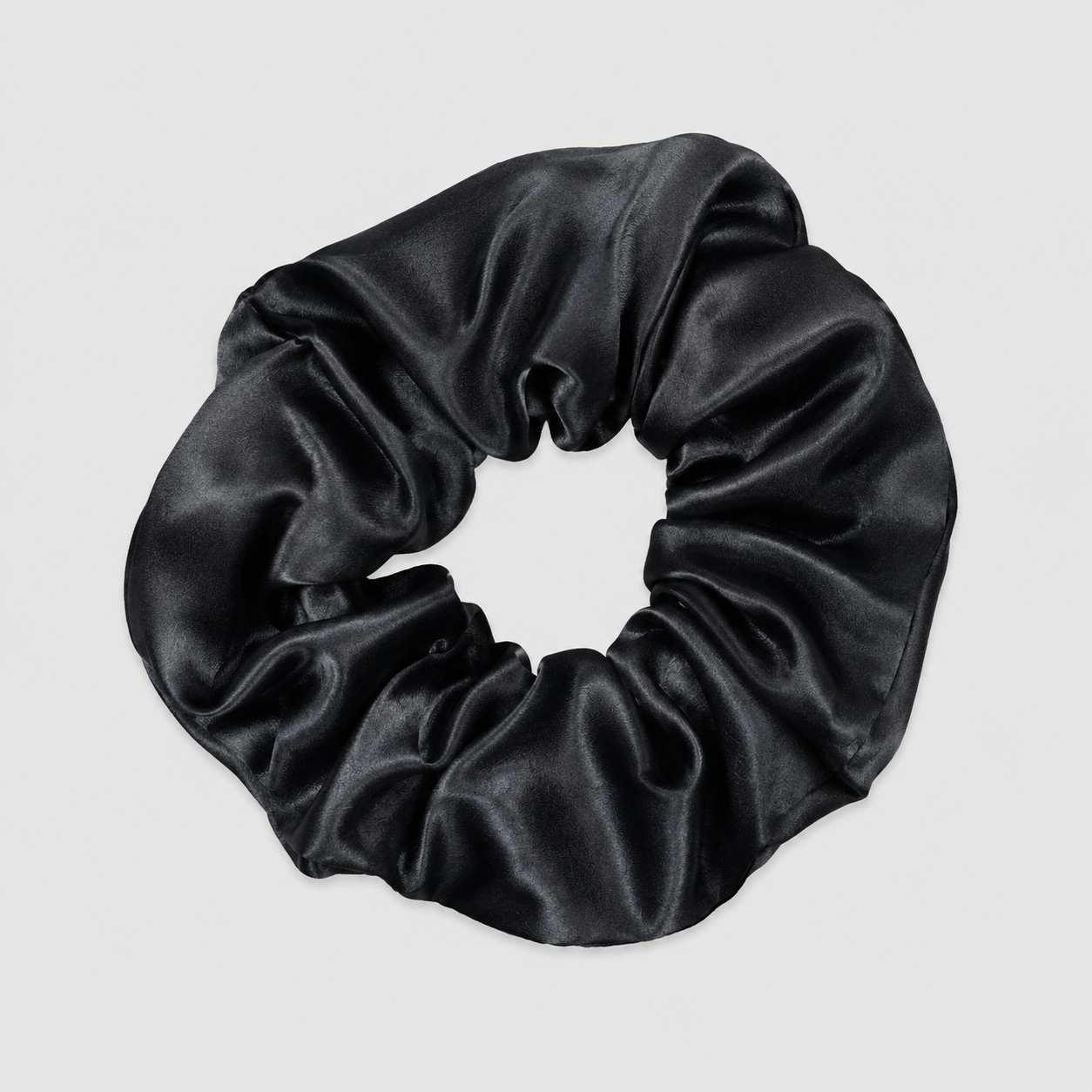 SIDEN SCRUNCHIE XL - SVART