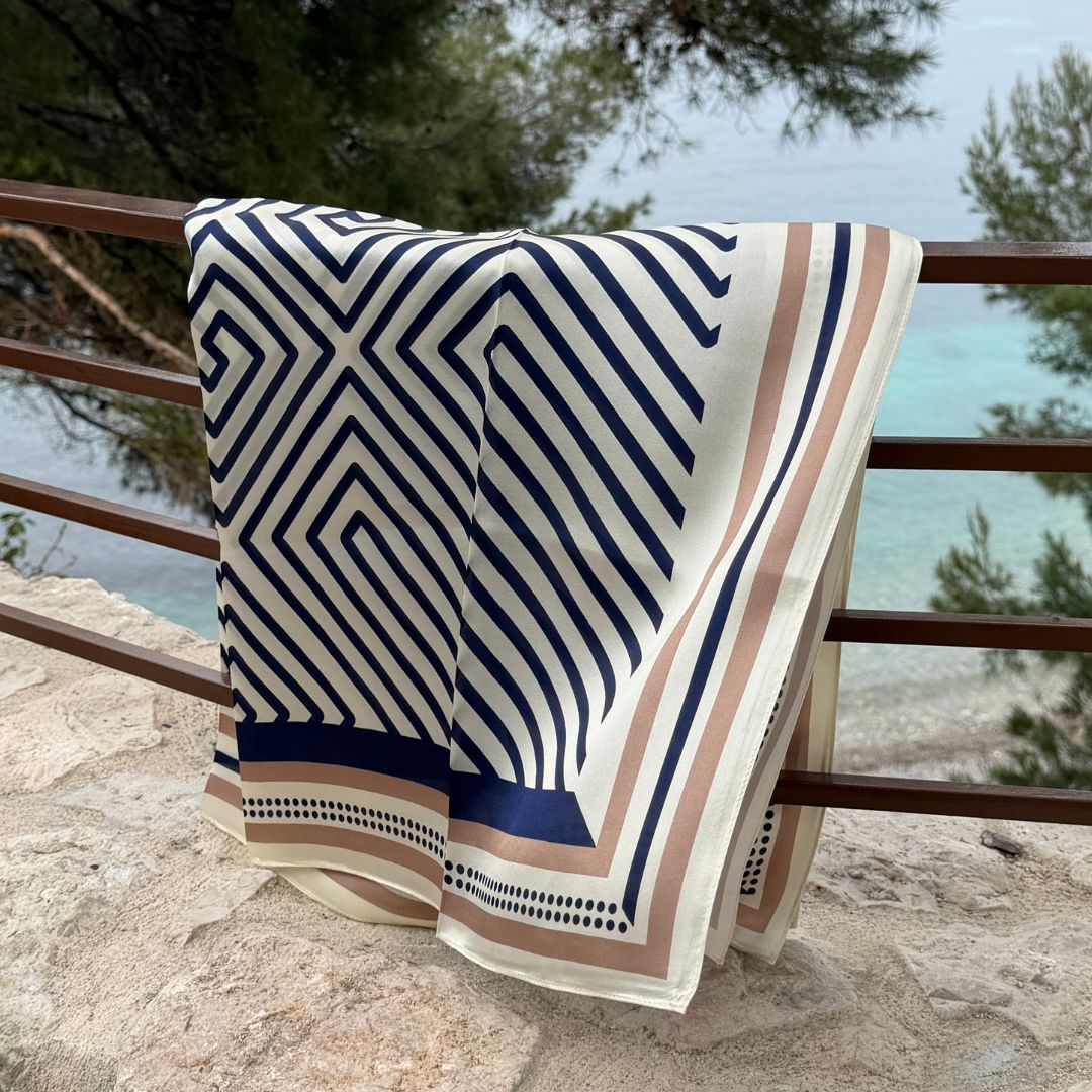 Sidentörkläde | Grand Blue Stripes | 90 CM