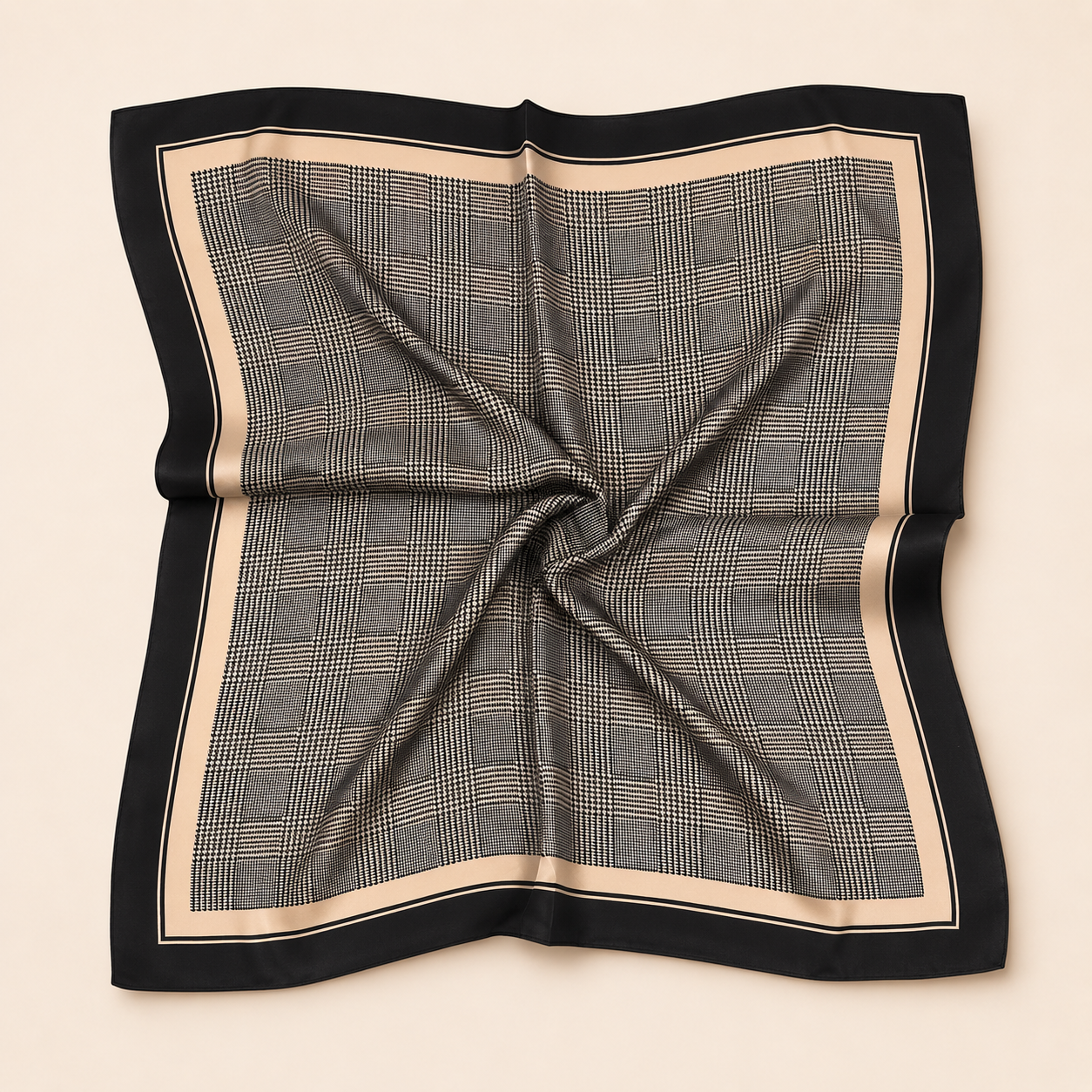 Sidenscarf | Blackstripes | 68 CM