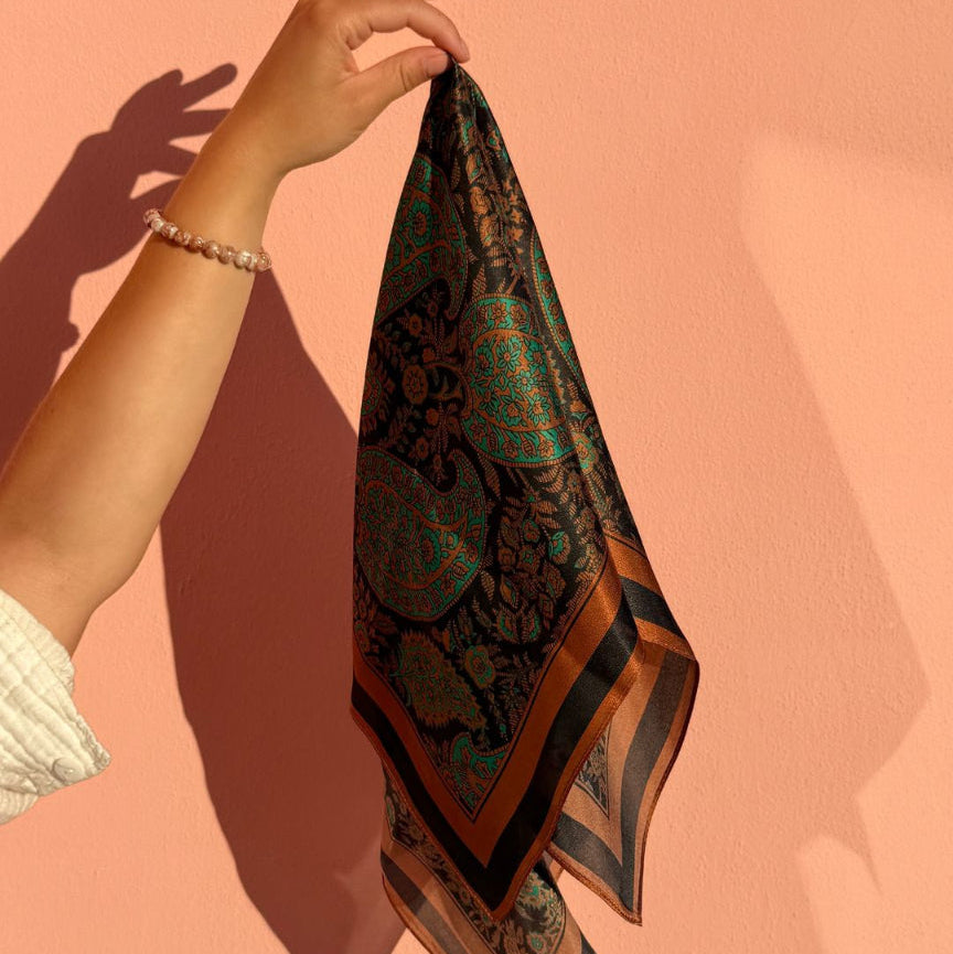 Sidenscarf | Bohemian Orange | 68 CM