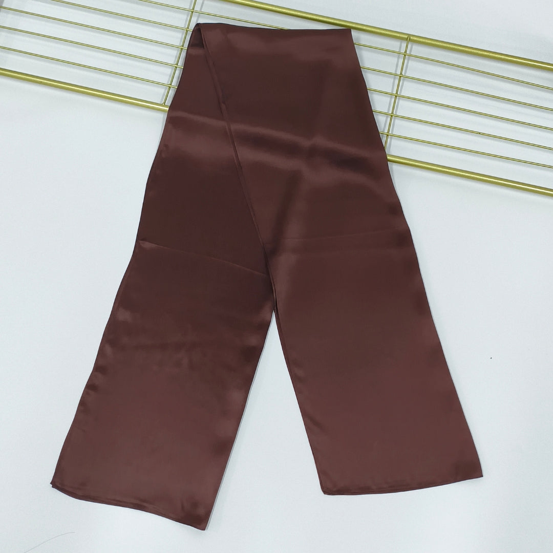 Signature Silketørklæde | Chocolate | 55x175 cm