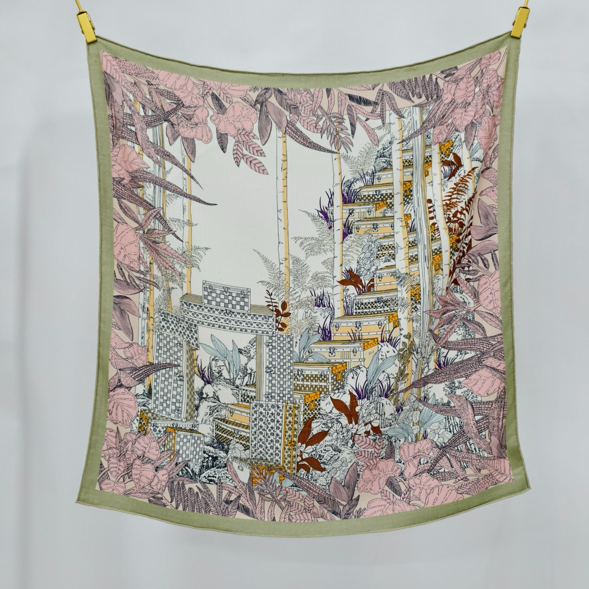 Sidenäsduk - Blå ränder | 68 CM