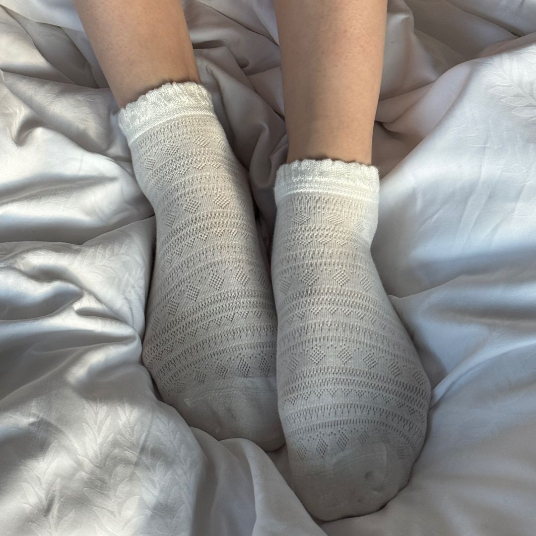 Mönstrade Sidenstrumpor 5-pack - Vit