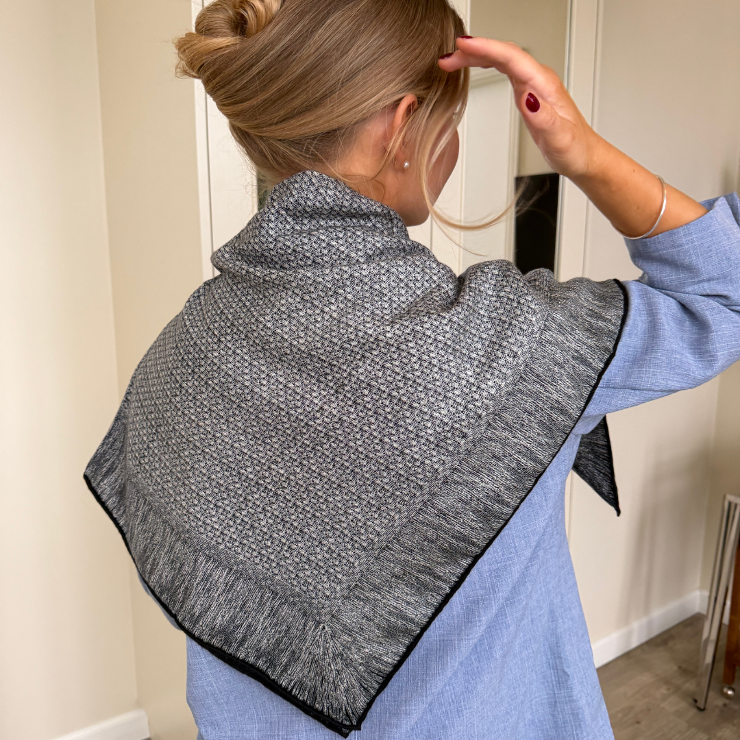 SilkWool-sjal – 70% ull / 30% mullbärssilke | Nordic Grey