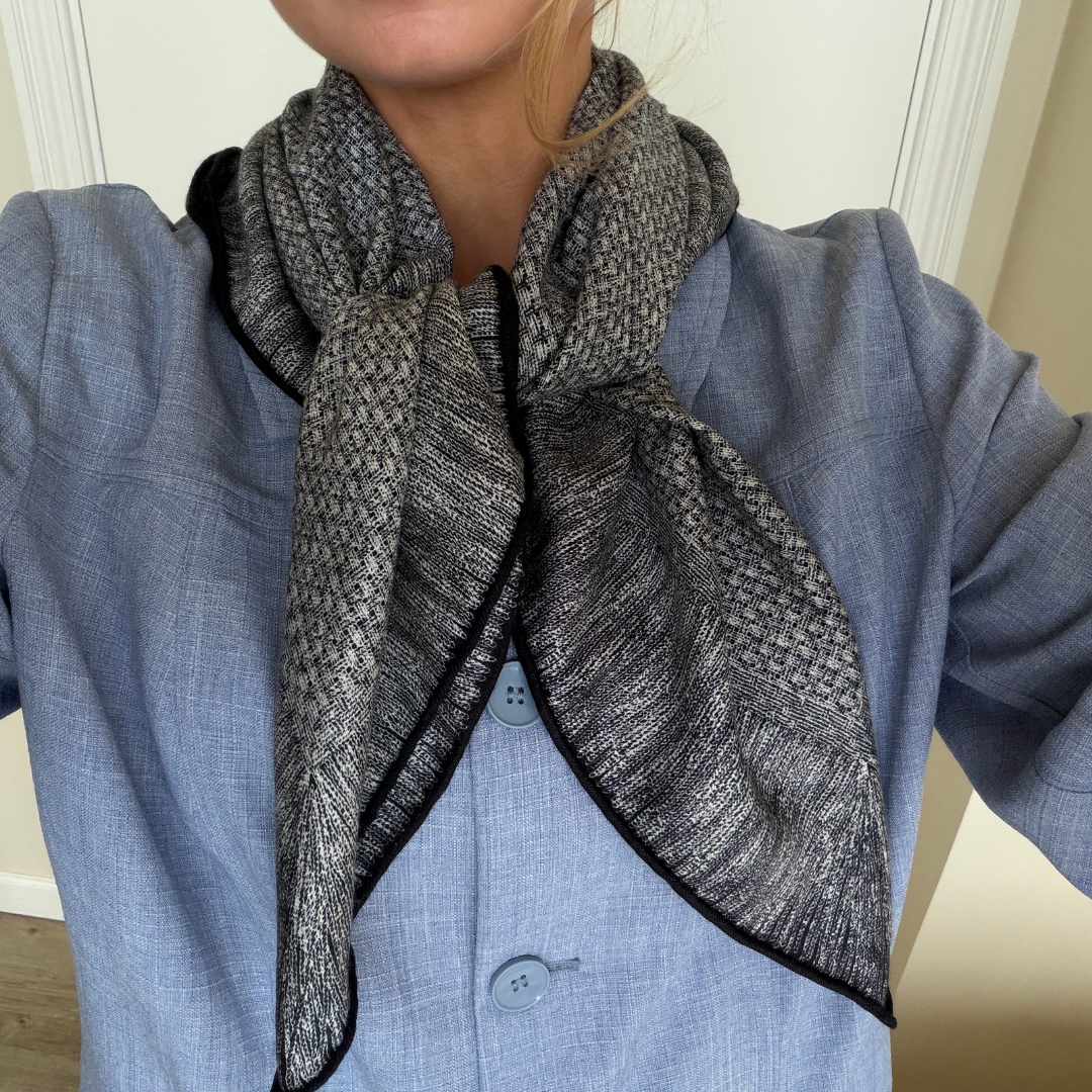 SilkWool-sjal – 70% ull / 30% mullbärssilke | Nordic Grey