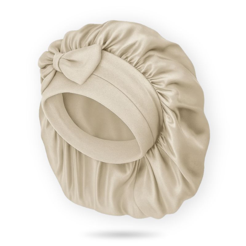 LUKSUS SIDEN BONNET - BEIGE