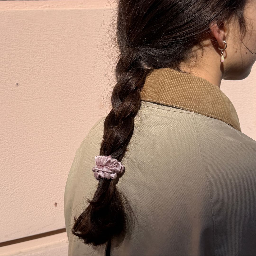 SIDEN SCRUNCHIE MINI - (Pack med 4) - Light