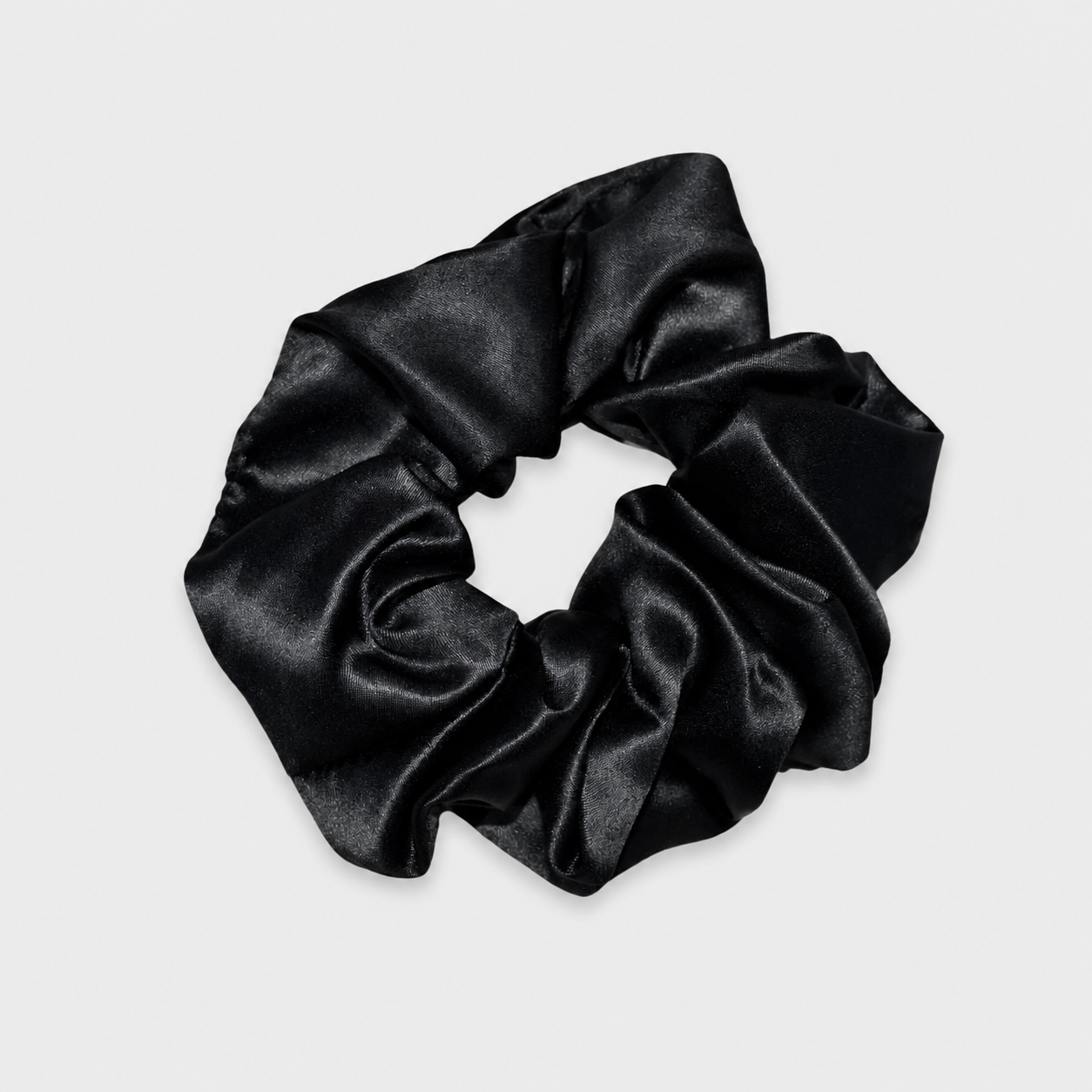 SIDEN SCRUNCHIE BIG - SVART