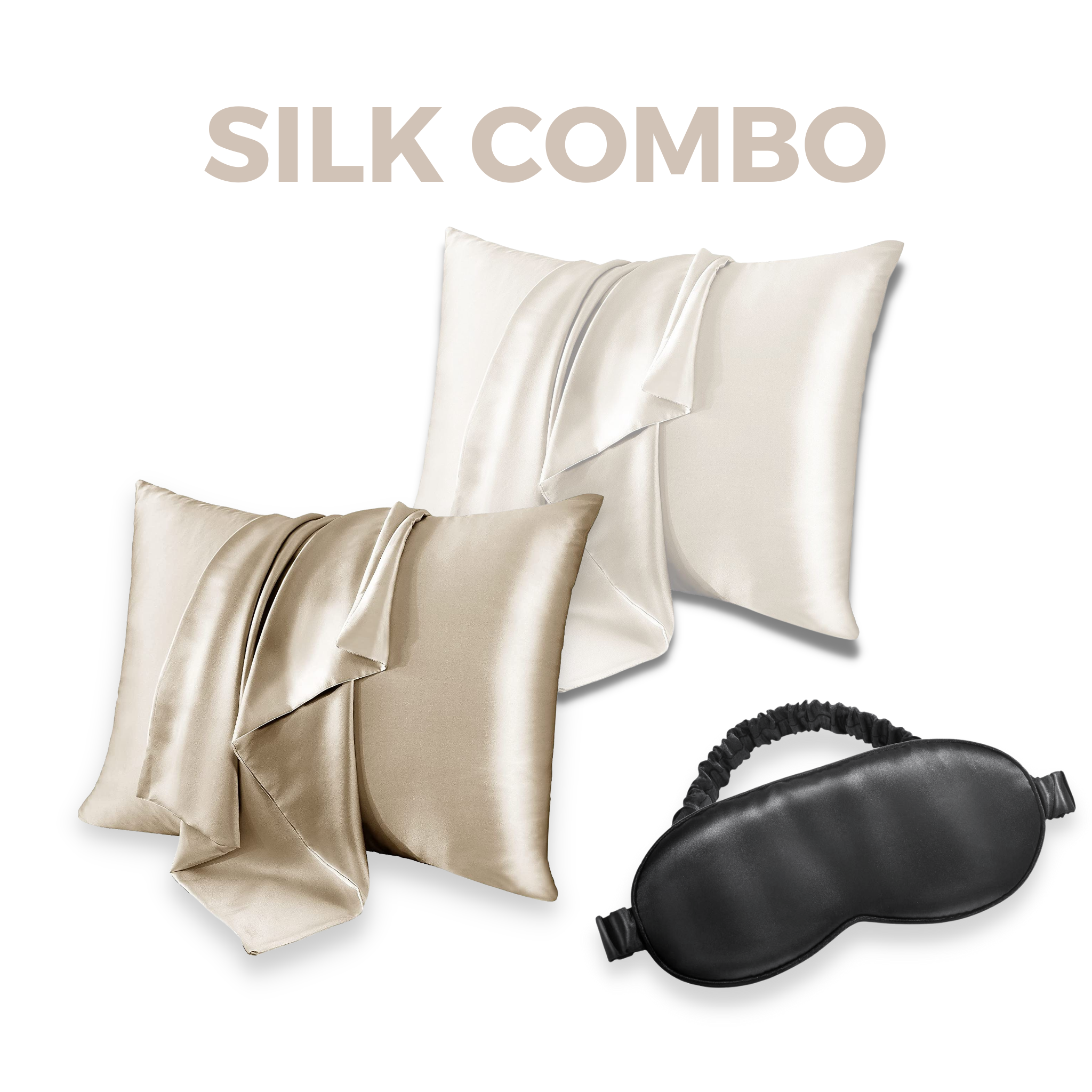 SILKE COMBO | 2x Kuddöverdrag & Ögonmask