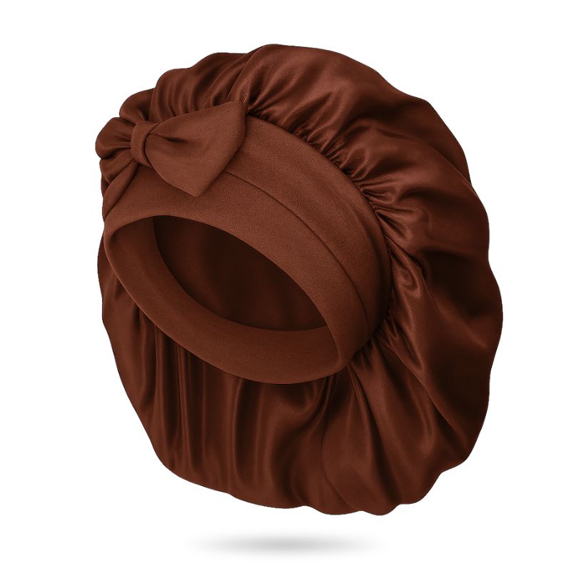 LUKSUS SIDEN BONNET - CHOKLAD