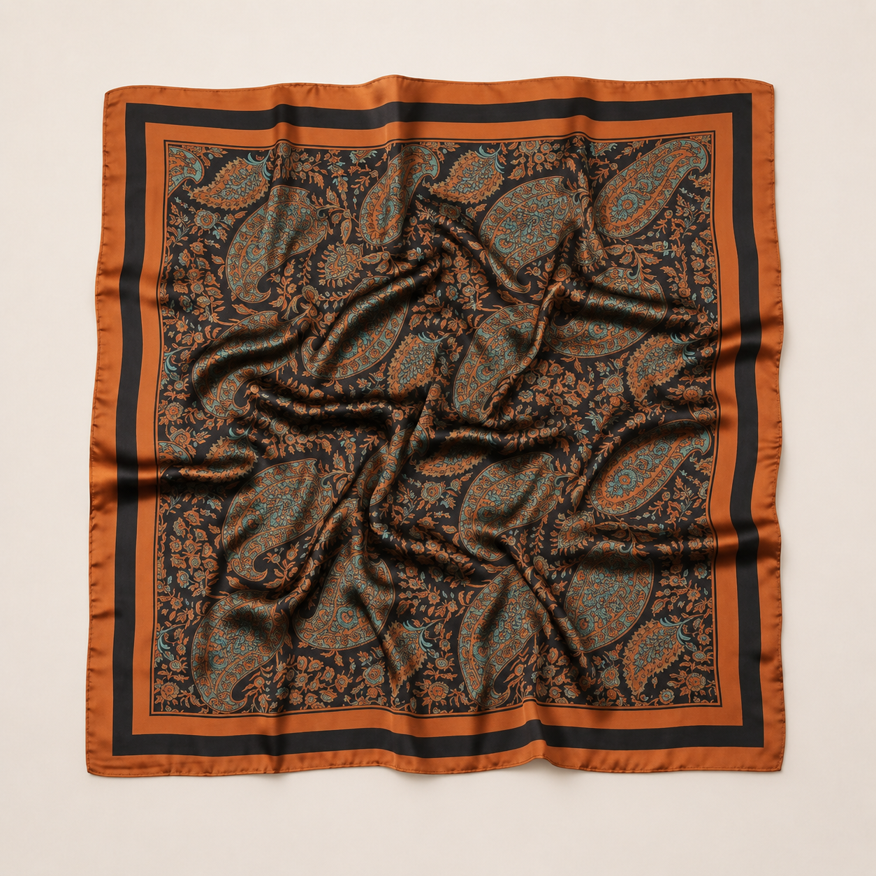 Sidenscarf | Bohemian Orange | 68 CM