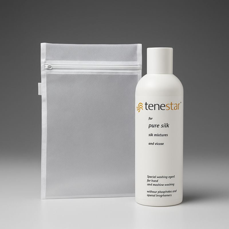 Tvättkit för siden (tvättmedel + tvättpåse)