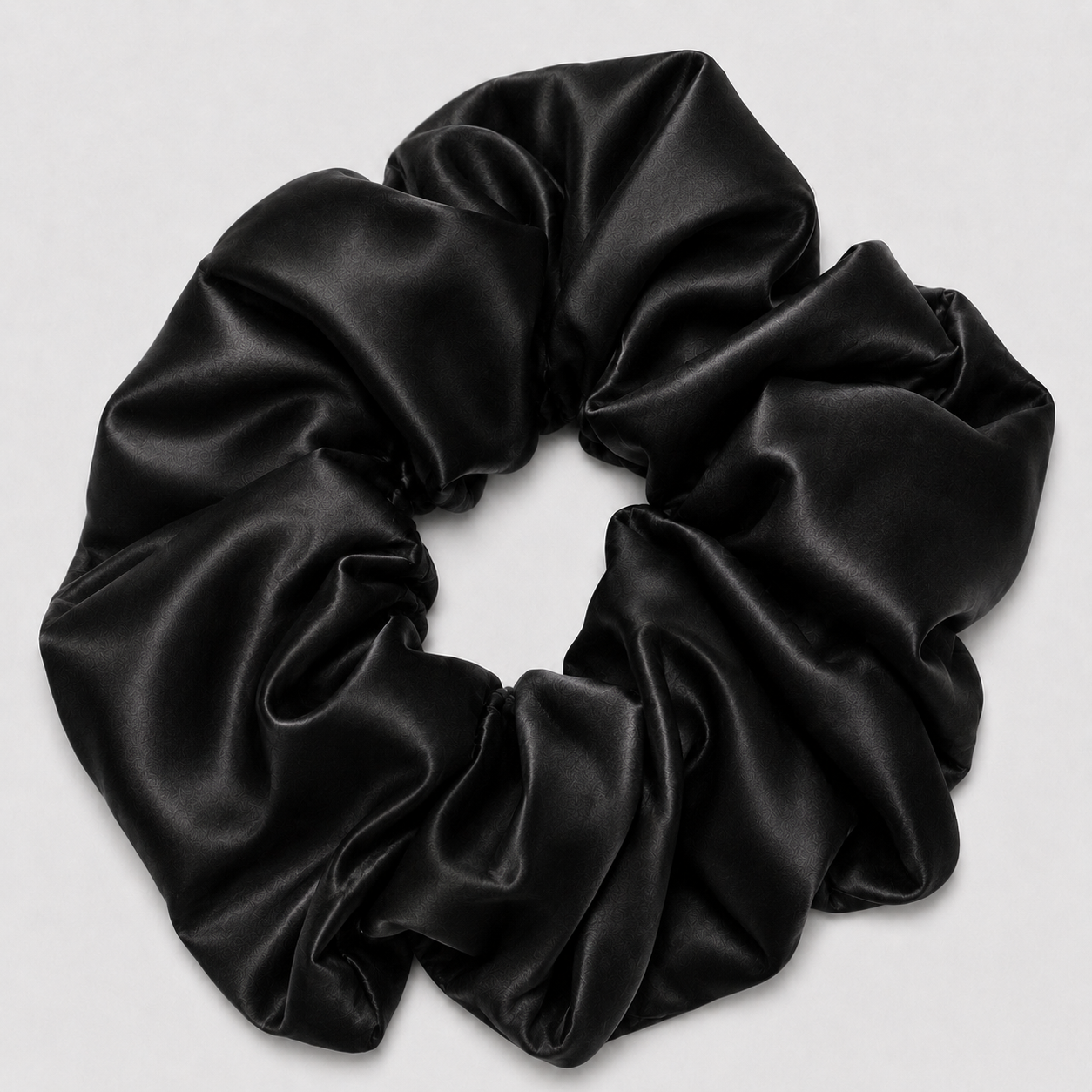 SIDEN SCRUNCHIE XL - SVART